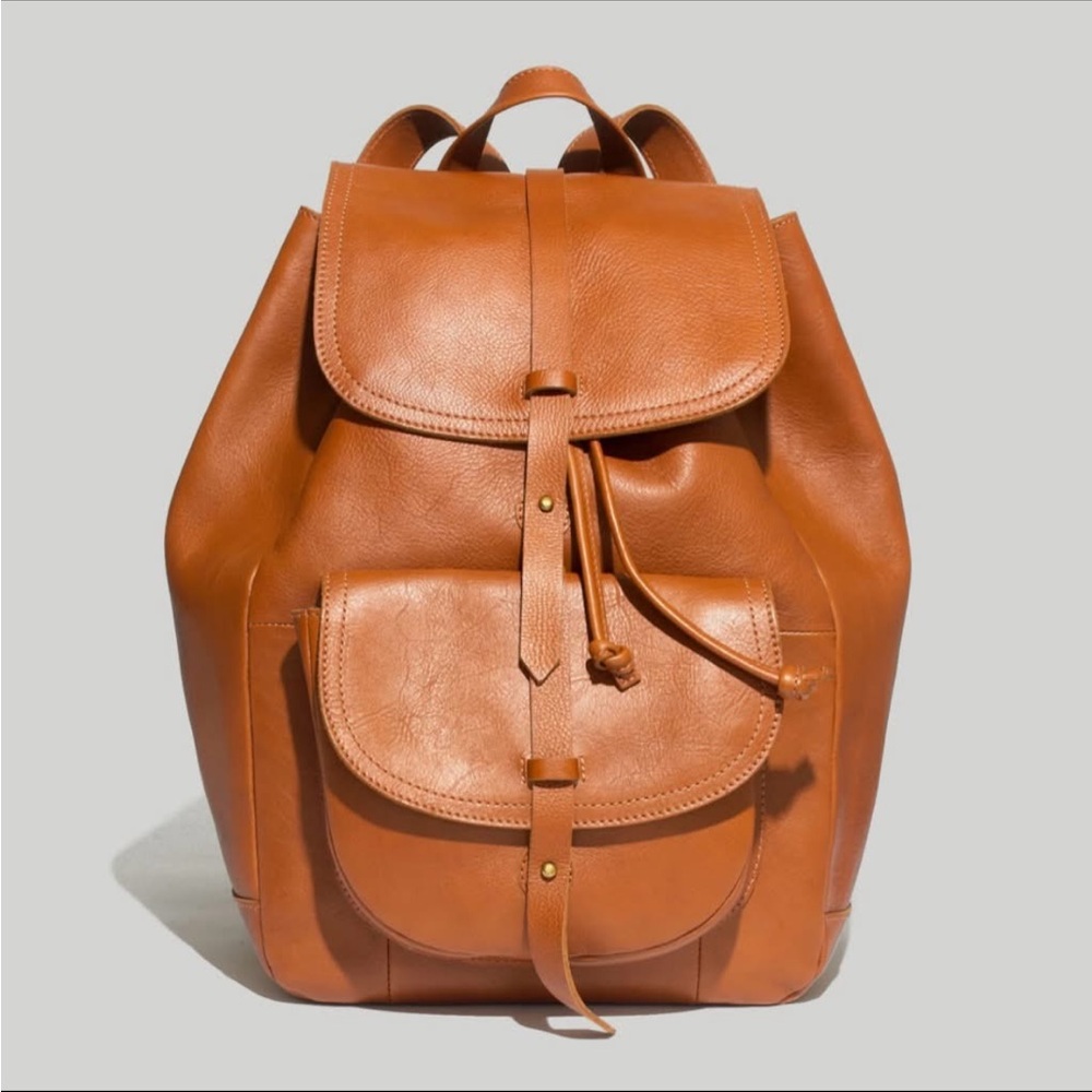 Madewell Rich Brown Leather Backpack